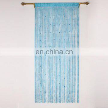 Blue fresh sound proof decorative tassel fringe string curtain