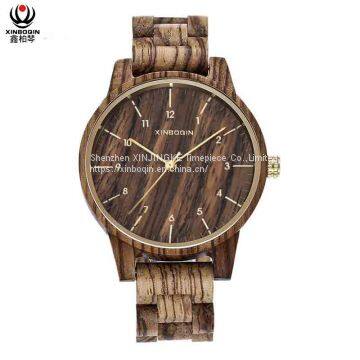 XINBOQIN Supplier Cheap Promotion Luxury High Brand Fashion Multi Color Quartz Men Wood Watch