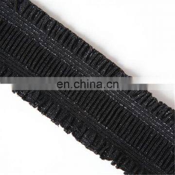 Factory OEM Polyester Ruffle Edged Elastic Trim Band