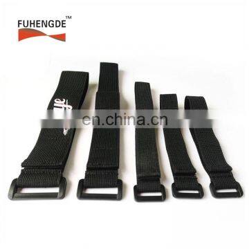 Flexible Elastic hook and loop strap with buckle