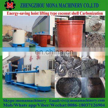 Energy-saving hoist lifting type biomass carbonizing furnace /biomass carbonizer for making charcoal