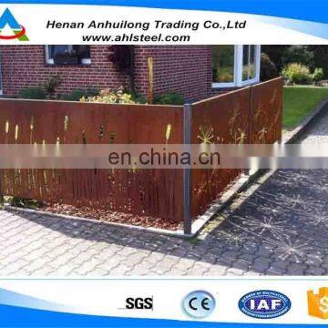 2017 High quality outdoor privacy screens/decorative corten steel metal screen/laser cut screens