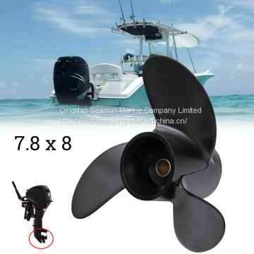 Aluminum Outboard Propeller 7.8x8 suit For Tohatsu Nissan Mercury Outboard 4 5HP 6HP engine