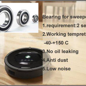 bearing for Sweeper robot 6802 2RS low noise bearing C0 HG04 lubricated by grease -50~+150℃