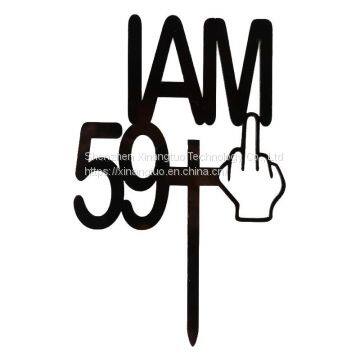 Wholesale Wedding Decoration Happy Birthday Cake Topper Acrylic Wedding Cake Topper photo-4