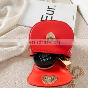 New Design Fashion Kids Pu Leather Lovely Girls Crossbody Bag Love Heart Mini Kids Shoulder Bag photo-4