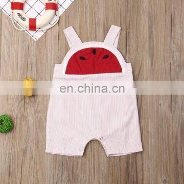2019 Baby Summer Clothing Newborn Infant Baby Girl Boy Watermelon Stripe Romper Sleeveless Overalls Outfits Playsuits 0-24M photo-4