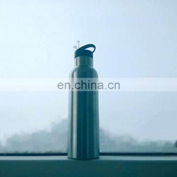 reusable double wall sports water bottle stainless steel