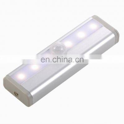 2021 Hot Sell Amazon Led Under Cabinet Light Automatic Motion Sensor Night Lights 6leds Motion Sensor Closet Night Light photo-3
