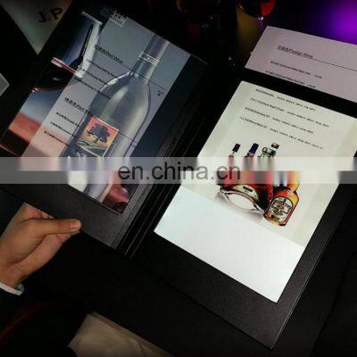 3 Pages Lighting Foldable Portable Battery Operated Acrylic Material Led Restaurant Menu photo-4