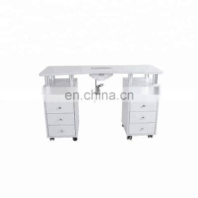 white nail manicure table dust collector with lamp