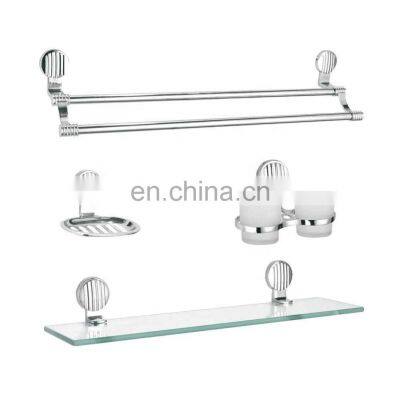 Bathroom Accessories Chromed Zinc Towel Bar Wall Mount Paper Holder Soap Holder Toilet Brush And Holder Towel Ring Robe Hook