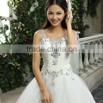 Fabulous Brilliant Beaded Image Ball Gown Wedding Dress with Open Back