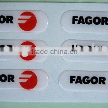 clear self adhesive resin dome epoxy sticker