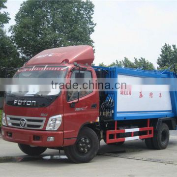 Foton 6m3 hydraulic garbage compactor truck