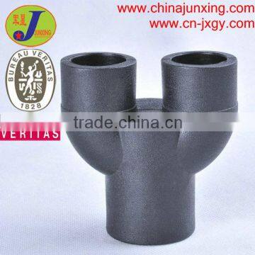 Junxing Pe geothermal fittings Y type tee