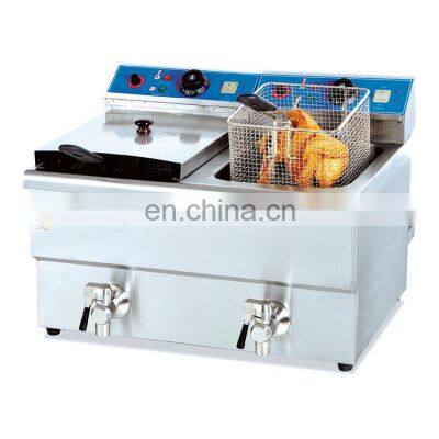 Commercial Double Tanks Electric deep Fryer with capacity 6L+6L and CE certificate