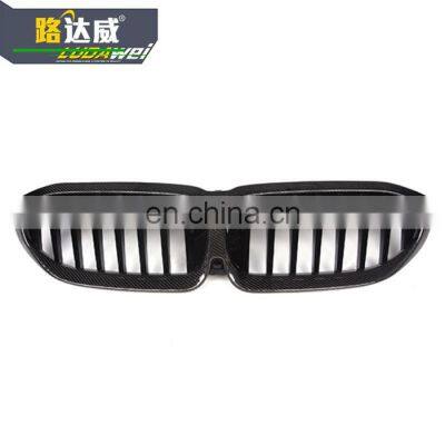 Hot selling carbon fiber single slat gloss black front grille for BMW 3 series G20 G28 carbon fiber grille