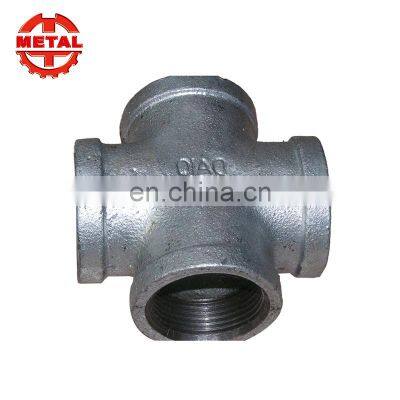High Pressure Malleable Casting Iron Pipe Compression Oil Gas Fitting Cross Beaded photo-2