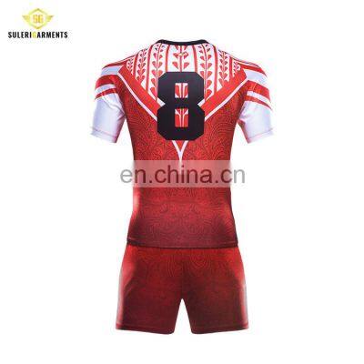 Оптовая продажа спортивной одежды для команд клуба. Кастомизированные дешевые ругби-майки и комплекты ругби-формы с сублимационной печатью photo-3