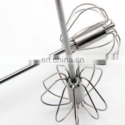 Custom Mini Rotary Stainless Steel Rotating Egg Whisk