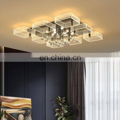Factory Direct Luxury Decoration Acrylic Indoor Living Room Modern LED 36 54 108 128 W Ceiling Light photo-5