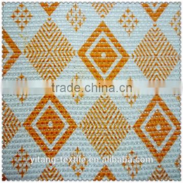 Yarn dyed matellic polyester fabric