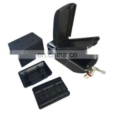 Black Car Multi Universal Car Center Armrest Console Boxes With USB LED Light