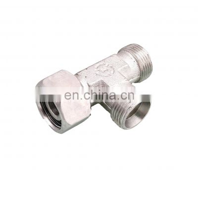 Hydraulic Pipe Fittings Thread Cone Thread 3 Way Connector Tee Hose Adapters