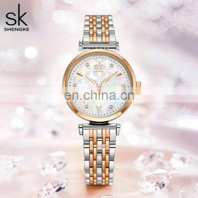 SHENGKE Shop for Watches Online Ladies Jewelry Watch Set K0136L Women Bracelet Watch Chic Necklace Wholesale Wristwatch photo-5