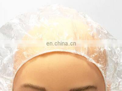 Disposable Plastic PE CPE Stripe Cap Mob Bouffant Protective Dust Adult Hat Wholesale