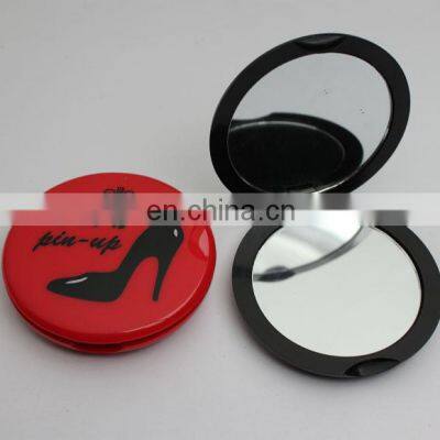 Pocket Mirror Small Plastic Folding Round