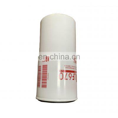 High Quality Truck Diesel Engine Oil Filter LF670 for Cummins excavator