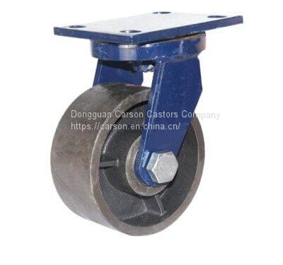 6'' Top Plate Cast Iron Heavy Duty Trolley Wheels (1200kg)