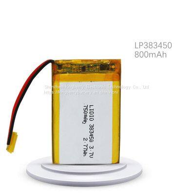 LP383450 750mah 800mAh Li-polymer Batteries 3.7v Lipo 650mah Battery For Mp4 Player photo-2
