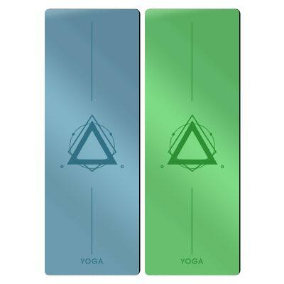 Custom Printed PU Leather Natural Rubber Yoga Mat for Fitness photo-2