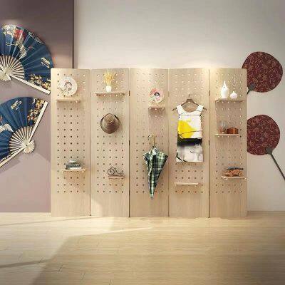 Chinese Style 5 Panel Wooden Room Partition Room Divider Design