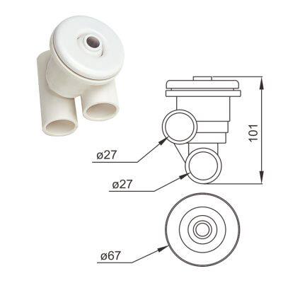 Durable Swimming Pool Water Jet Nozzles ABS SPA Jet Pool Plastic Fittings Spray Eyeball Nozzles photo-4