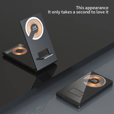 Foldable Ultra-Slim Transparent 3 In 1 Portable Magnetic Wireless Fast Charger photo-6