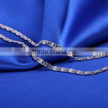 Yiwu Wholesale Fashion Jewelry Rhodium Plated Flat Chain Beautiful Necklace photo-5