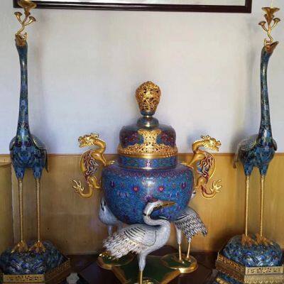 Cloisonn Factory Cloisonn Manufacturer Cloisonn Processing Cloisonn Crafts Cloisonn Manufacturer Wholesale Custom Cloisonn Copper Body Cloisonn Enamel Crafts Incense Burner, Elephant Spot