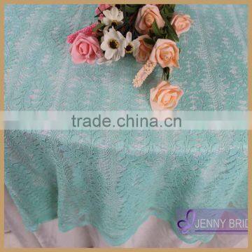 TL039A Factory High Quality Light Bean Green Beautiful Solft Lace Table Overlay photo-2