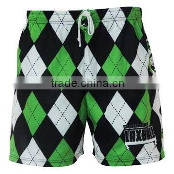 Sublimation custom design polyester lacrosse shorts