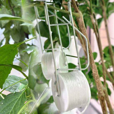 Agriculture Greenhouse Tomato Hook Ear Clips Roller Hooks With Twine PVC Hanger photo-5