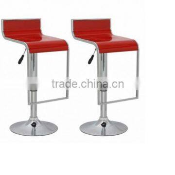Low Back Adjustable Heights Gas Lift Mechanism Red acrylic bar stool chair dimensions