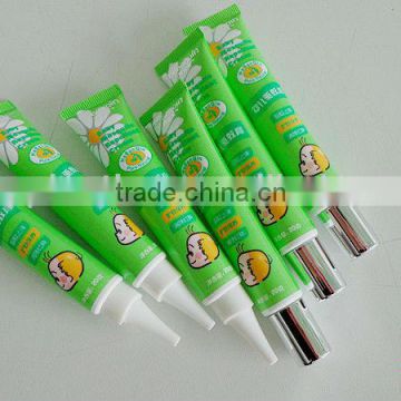 flexible plastic tube with silver foil cap for cosmetic packagings,small soft tube,PE tube for cosmetic packaging