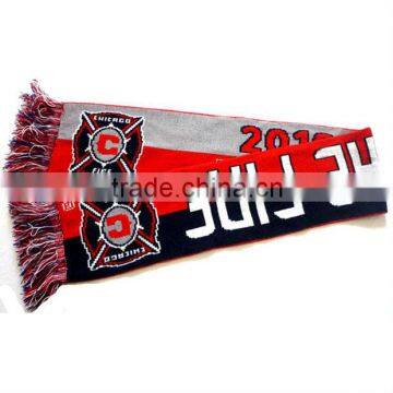 knitted jacquard souvenir fans scarf