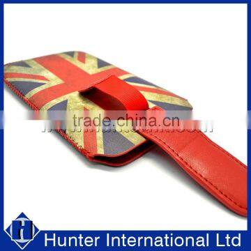 Vintage Style 4.7 inch For IP6 Genuine Leather pull pouch