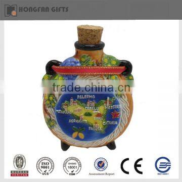 Hotsale porcelain blue sicilia souvenir liquor jar                        
                                                Quality Choice