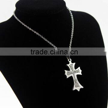 Diamond Cross Necklace Pendants, High-grade Stainless Steel Diamond Necklaces photo-2